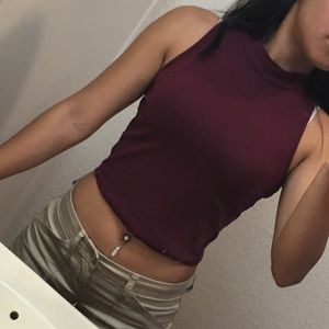 Burgundy crop Top